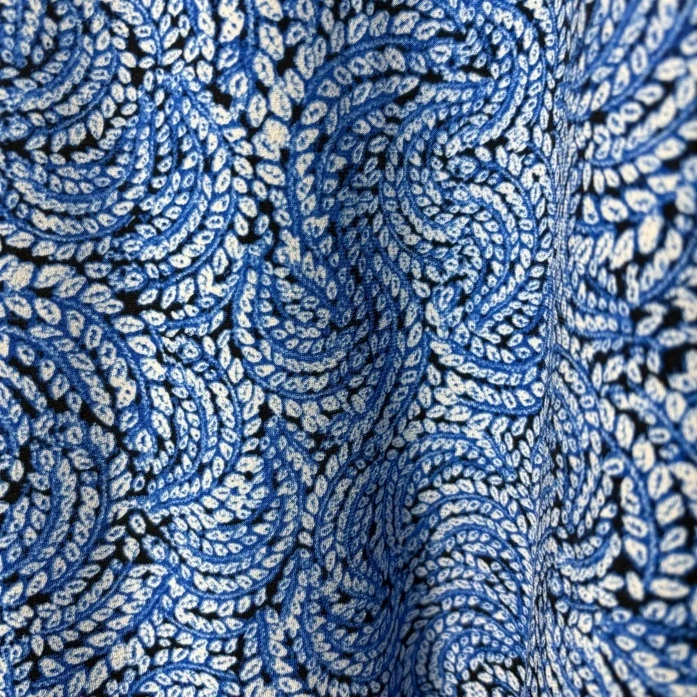 Michael Kors Blue Paisley Print Sleeveless Patterned Dress M